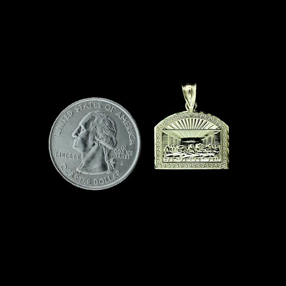 Real 10K Yellow Gold Apostles Last Supper Pendant - Picture 3 of 7